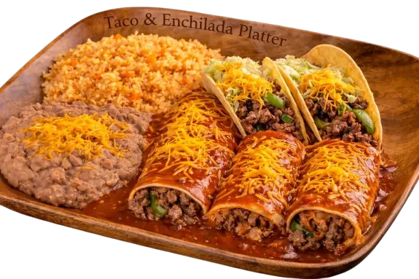 HOME PAGE 13 taco and Enchilada